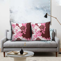 Pink Hibiscus Plumeria Floral Pillow Cover - Polynesian Pride