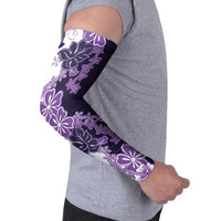 Purple Hibiscus Plumeria Floral Arm Sleeves - Polynesian Pride