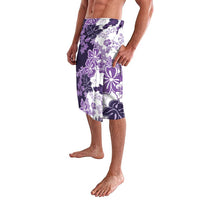Purple Hibiscus Plumeria Floral Lavalava - Polynesian Pride