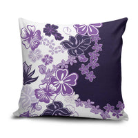 Purple Hibiscus Plumeria Floral Pillow Cover - Polynesian Pride