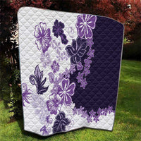 Purple Hibiscus Plumeria Floral Quilt LT01 - Polynesian Pride