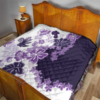 Purple Hibiscus Plumeria Floral Quilt LT01 - Polynesian Pride