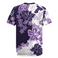 Purple Hibiscus Plumeria Floral Rugby Jersey - Polynesian Pride