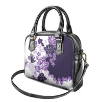Purple Hibiscus Plumeria Floral Shoulder Handbag - Polynesian Pride