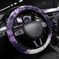 Purple Hibiscus Plumeria Floral Steering Wheel Cover - Polynesian Pride