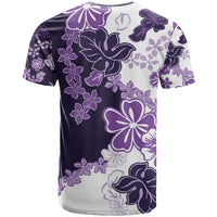 Purple Hibiscus Plumeria Floral T Shirt - Polynesian Pride