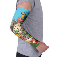 Personalized It's 5 o'clock Somewhere Arm Sleeves Hawaiian Tropical Parrots - Polynesian Pride