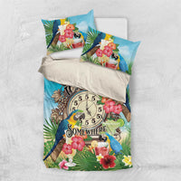 It's 5 o'clock Somewhere Bedding Set Hawaiian Tropical Parrots - Polynesian Pride