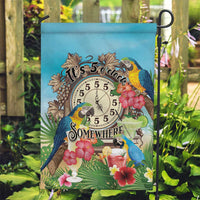 It's 5 o'clock Somewhere Garden Flag Hawaiian Tropical Parrots - Polynesian Pride