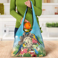 It's 5 o'clock Somewhere Grocery Bag Hawaiian Tropical Parrots - Polynesian Pride