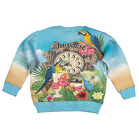 It's 5 o'clock Somewhere Kid Ugly Christmas Sweater Hawaiian Tropical Parrots - Polynesian Pride