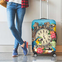 It's 5 o'clock Somewhere Luggage Cover Hawaiian Tropical Parrots - Polynesian Pride
