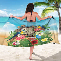 It's 5 o'clock Somewhere Sarong Hawaiian Tropical Parrots - Polynesian Pride