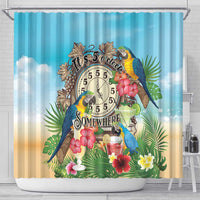 It's 5 o'clock Somewhere Shower Curtain Hawaiian Tropical Parrots - Polynesian Pride