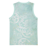 Polynesian Tiare Monstera Seafoam Green Basketball Jersey Liquid Style - Polynesian Pride