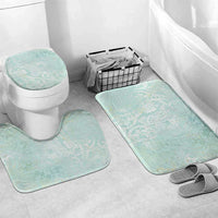 Polynesian Tiare Monstera Seafoam Green Bathroom Set Liquid Style - Polynesian Pride
