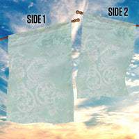 Polynesian Tiare Monstera Seafoam Green Garden Flag Liquid Style - Polynesian Pride