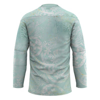 Polynesian Tiare Monstera Seafoam Green Hockey Jersey Liquid Style LT01 - Polynesian Pride