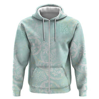 Polynesian Tiare Monstera Seafoam Green Hoodie Liquid Style - Polynesian Pride