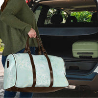 Polynesian Tiare Monstera Seafoam Green Travel Bag Liquid Style - Polynesian Pride