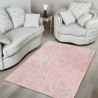 Polynesian Tiare Monstera Soft Pink Area Rug Liquid Style - Polynesian Pride