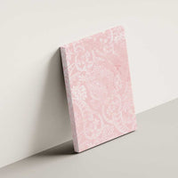 Polynesian Tiare Monstera Soft Pink Canvas Wall Art Liquid Style - Polynesian Pride