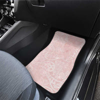Polynesian Tiare Monstera Soft Pink Car Mats Liquid Style - Polynesian Pride