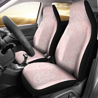 Polynesian Tiare Monstera Soft Pink Car Seat Cover Liquid Style - Polynesian Pride