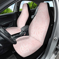 Polynesian Tiare Monstera Soft Pink Car Seat Cover Liquid Style - Polynesian Pride
