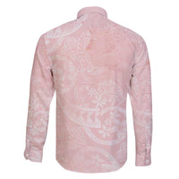 Polynesian Tiare Monstera Soft Pink Family Matching Mermaid Dress and Hawaiian Shirt Liquid Style - Polynesian Pride