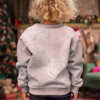 Polynesian Tiare Monstera Soft Pink Kid Ugly Christmas Sweater Liquid Style - Polynesian Pride