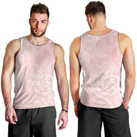 Polynesian Tiare Monstera Soft Pink Men Tank Top Liquid Style - Polynesian Pride