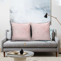 Polynesian Tiare Monstera Soft Pink Pillow Cover Liquid Style - Polynesian Pride