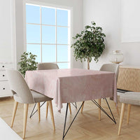 Polynesian Tiare Monstera Soft Pink Tablecloth Liquid Style - Polynesian Pride