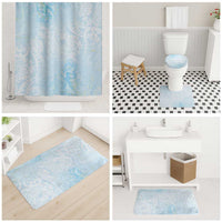 Polynesian Tiare Monstera Baby Blue Bathroom Set Liquid Style - Polynesian Pride