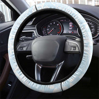 Polynesian Tiare Monstera Baby Blue Steering Wheel Cover Liquid Style - Polynesian Pride