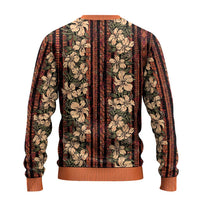Hawaii Hibiscus Ugly Christmas Sweater Retro Style - Polynesian Pride