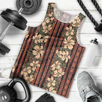 Hawaii Hibiscus Men Tank Top Retro Style - Polynesian Pride