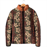 Hawaii Hibiscus Padded Jacket Retro Style - Polynesian Pride