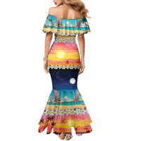 Hawaii Beach Landscape Time-Lapse Mermaid Dress Tropical Plumeria Flowers - Polynesian Pride
