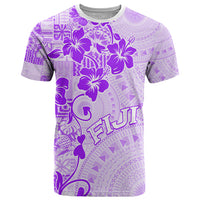 Fiji Masi With Hibiscus Tapa Tribal T Shirt Purple Pastel LT01 Purple - Polynesian Pride