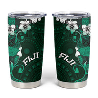 Fiji Masi Tumbler Cup Fijian Hibiscus Tapa Green Version