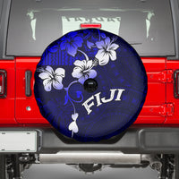 Fiji Masi Spare Tire Cover Fijian Hibiscus Navy Blue Gold Version LT01 - Polynesian Pride