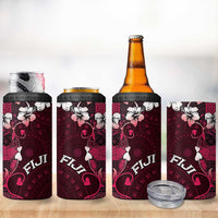 Fiji Masi 4 in 1 Can Cooler Tumbler Fijian Hibiscus Tapa Pink Version