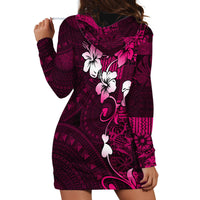 Fiji Masi Hoodie Dress Fijian Hibiscus Tapa Pink Version LT01 - Polynesian Pride