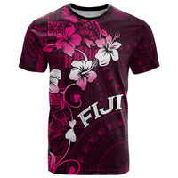 Fiji Masi T Shirt Fijian Hibiscus Tapa Pink Version LT01 Pink - Polynesian Pride