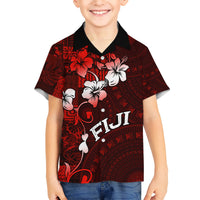 Fiji Masi Hawaiian Shirt Fijian Hibiscus Tapa Red Version LT01 - Polynesian Pride
