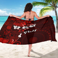 Fiji Masi Sarong Fijian Hibiscus Tapa Red Version LT01 - Polynesian Pride