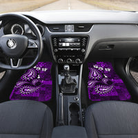 Fiji Masi Paisley Car Mats Fijian Hibiscus Tapa Purple Version LT01 - Polynesian Pride