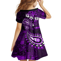 Fiji Masi Paisley Family Matching Long Sleeve Bodycon Dress and Hawaiian Shirt Fijian Hibiscus Tapa Purple Version LT01 - Polynesian Pride